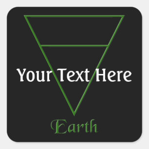 Sticker Carré Symbole païen d'élément de la terre de Falln