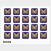 Sticker Carré Symbole Papillon de pièce (Feuille)