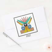 Sticker Carré Symbole Paz (Paix). Symbole de Plejaren pour la pa (Enveloppe)