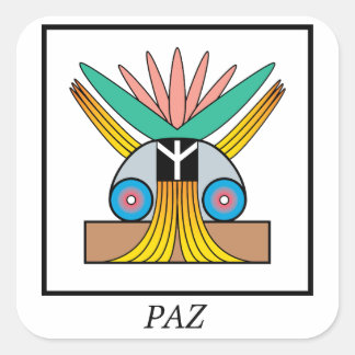 Sticker Carré Symbole Paz (Paix). Symbole de Plejaren pour la pa