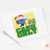 Sticker Carré Symbole Pirate en espèces uniquement (Enveloppe)