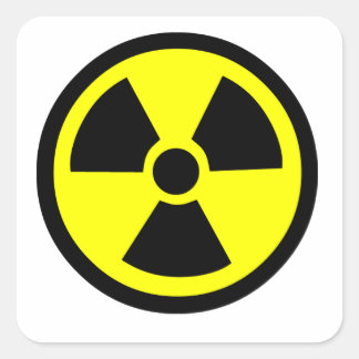 Sticker Carré Symbole radioactif