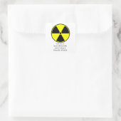 Sticker Carré Symbole radioactif (Sac)