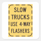 Sticker Carré SYMBOLE ROUTIER DES Camions Lents (Devant)