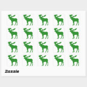 Sticker Carré Symbole simple d'orignal vert (Feuille)