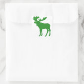 Sticker Carré Symbole simple d'orignal vert (Sac)