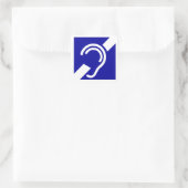 Sticker Carré Symbole sourd (Sac)