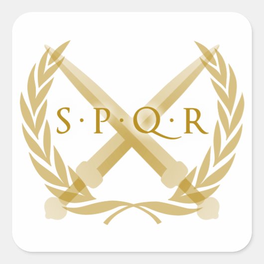 Sticker Carré Symbole SPQR (Devant)