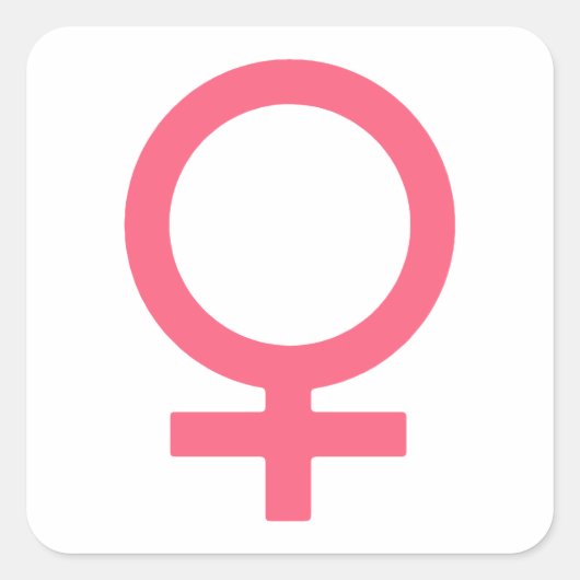 Sticker Carré Symbole Vénus sucré-cool (Devant)