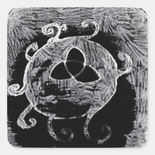 Sticker Carré symbole wiccan pour les sorcières