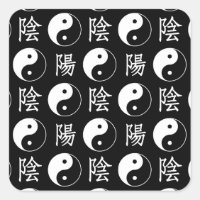 Symbole Yinyang noir Motif de texte chinois