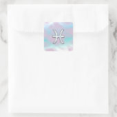 Sticker Carré Symbole ziodac de Poissons Mère de style perle (Sac)