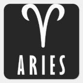 Sticker Carré Symbole zodiaque d'Aries (Devant)