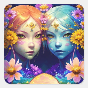 Sticker Carré SYMBOLE Zodiaque Gemini