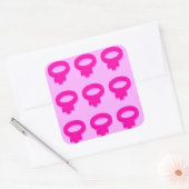 STICKER CARRÉ SYMBOLES FEMMES (Enveloppe)