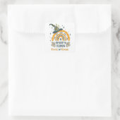 Sticker Carré Symboles Halloween éffrayant motif (Sac)