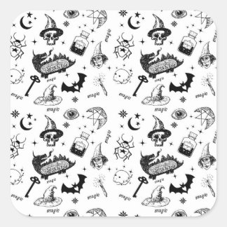 Sticker Carré Symboles magiques