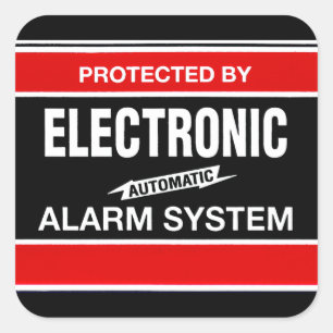 Sticker Carré Système d'alarme électronique