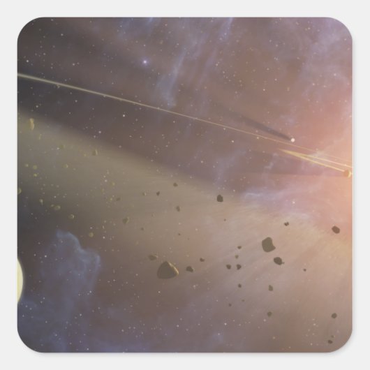 Sticker Carré Système planétaire Epsilon Eridani (Devant)