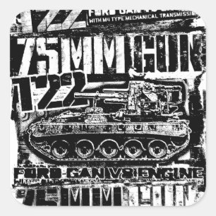 Sticker Carré T22 à 75mm