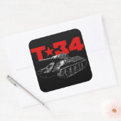 STICKER CARRÉ T-34 (Enveloppe)