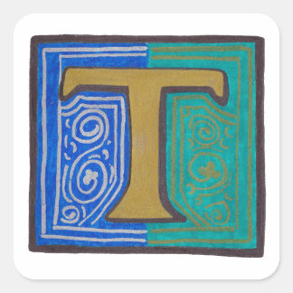 STICKER CARRÉ T - MINIATURE