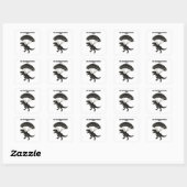 Sticker Carré T-rex (Feuille)