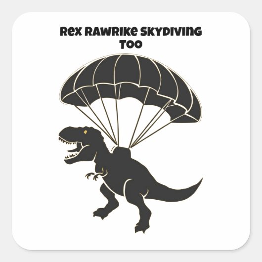 Sticker Carré T-rex (Devant)