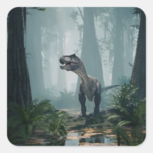 Sticker Carré T-Rex (Devant)