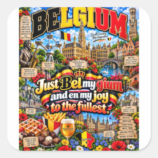 Sticker Carré T-shirt Belgique