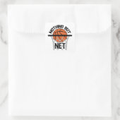 Sticker Carré T-shirt de basket amusant Imprimer (Sac)