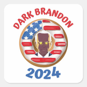 Sticker Carré T-shirt de marque noire joe Biden 2024 mème