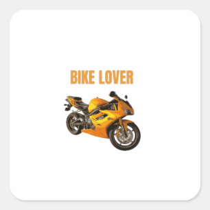 Sticker Carré T-Shirt Moto pour Amateur de Vélo Vêtement pour