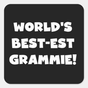Sticker Carré T-shirts et cadeaux blancs Grammie les plus beaux