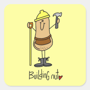 Sticker Carré T-shirts et cadeaux Building Nut