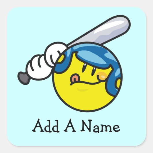 Sticker Carré T-shirts et cadeaux de baseball (Devant)