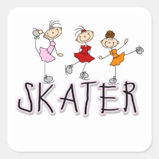 Sticker Carré T-shirts et cadeaux de patinage