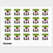Sticker Carré T-shirts et cadeaux d'Halloween Witchy Girl (Feuille)
