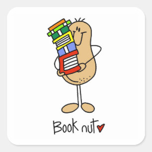 Sticker Carré T-shirts et cadeaux pour amoureux de livres
