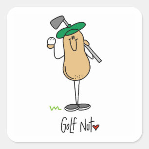 Sticker Carré T-shirts et cadeaux pour les fous de golf