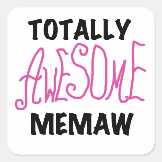 Sticker Carré T-shirts et cadeaux roses totalement (Devant)