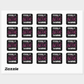 Sticker Carré T-shirts et cadeaux roses totalement (Feuille)