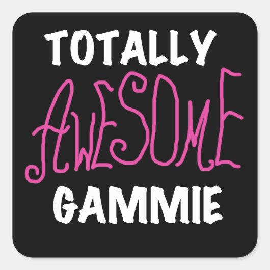 Sticker Carré T-shirts et cadeaux roses totalement (Devant)