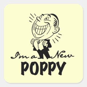 Sticker Carré T-shirts et cadeaux Smiling New Poppy