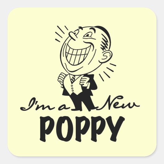 Sticker Carré T-shirts et cadeaux Smiling New Poppy (Devant)