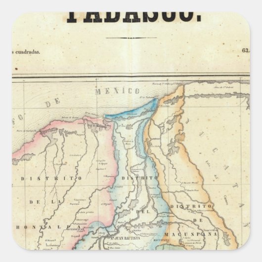 Sticker Carré Tabasco, Mexique (Devant)