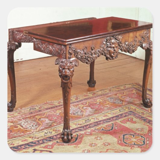 Sticker Carré Table de cartes, c.1740 (Devant)