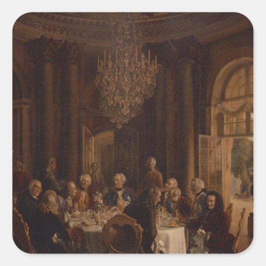 Sticker Carré Table de dîner à Sanssouci, 1850 (Devant)