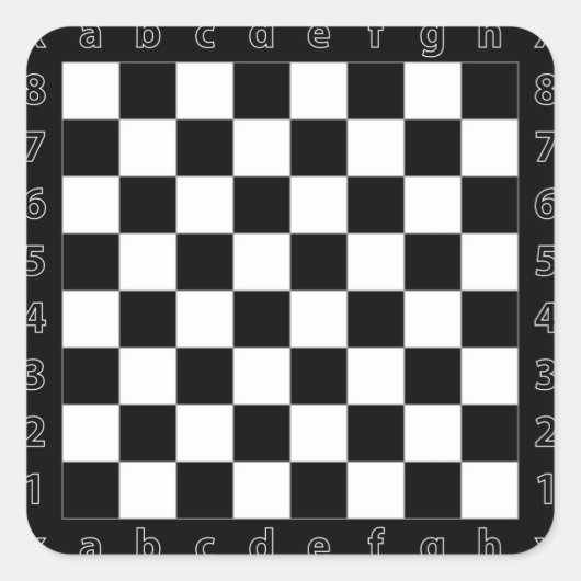 Sticker Carré table d'échecs (Devant)
