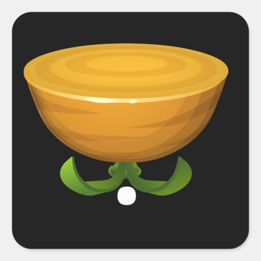 Sticker Carré Table latérale carotte gaillée mobilier (Devant)